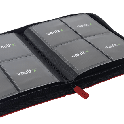 Vault X: 4-Pocket Exo-Tec® Zip Binder (Fire Red)