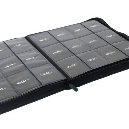 Vault X: 12-Pocket Exo-Tec® Zip Binder (Forest Green)