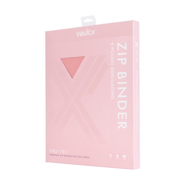 Vault X: 9-Pocket Exo-Tec® Zip Binder (Just Pink)