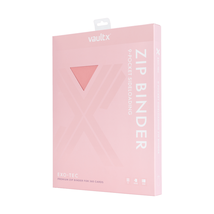 Vault X: 9-Pocket Exo-Tec® Zip Binder (Just Pink)