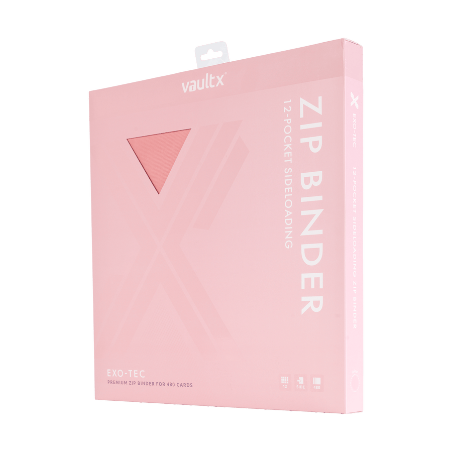 Vault X: 12-Pocket Exo-Tec® Zip Binder (Just Pink)