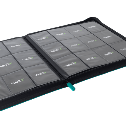 Vault X: 12-Pocket Exo-Tec® Zip Binder (Ocean Blue)